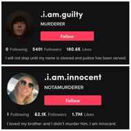 The TikTok bios of the two talk about being "innocent." (Image via TikTok)